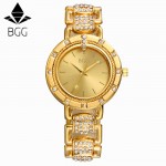 BGG Brand Women steel dress watches ladies Luxury simple Casual quartz watch relogio feminino female rhinestone gold clock hours