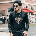 BIG GUY Casual Mens Clothing 2017 Spring Male Blouse Sweat Big Size Black Sweatshirts For Men 1462 PZ4