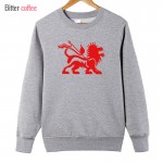 BITTER COFFEE 2017 Autumn and winter  Lion Of Judah  Reggae Bob Marley Rasta printing Hoodies & Sweatshirts Plus Size