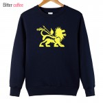 BITTER COFFEE 2017 Autumn and winter  Lion Of Judah  Reggae Bob Marley Rasta printing Hoodies & Sweatshirts Plus Size