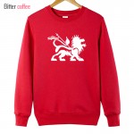 BITTER COFFEE 2017 Autumn and winter  Lion Of Judah  Reggae Bob Marley Rasta printing Hoodies & Sweatshirts Plus Size