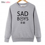 BITTER COFFEE 2017 SAD BOYS Autumn Winter O Neck  sweatshirt  Hoodies & Sweatshirts Plus Size