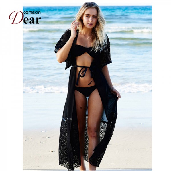 BJ283 Comeondear Hot Sale Beach Wear 2 Colors Long Lace Women Vestidos De Playa Top Selling Super Deal Sexy Summer Beach Dress