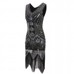 BLUETIME 1920s Vintage Gatsby Dress Women Tassel Sequined Flapper Party Dresses Ladies Summer Sexy Bodycon Retro Dress 30A