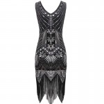 BLUETIME 1920s Vintage Gatsby Dress Women Tassel Sequined Flapper Party Dresses Ladies Summer Sexy Bodycon Retro Dress 30A