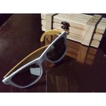 BOBO BIRD New 2016 Womens Mens Bamboo Wooden Sunglasses White Frame With Coating Mirrored UV 400 Protection Lenses in Wooden Box