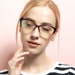 BOYEDA Fashion TR90 Cat Eye Glasses Women Optica Spectacle Frame Female Clear Computer Vintage Eyeglasses Frame Retro Eyewear