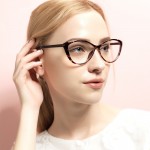 BOYEDA Fashion TR90 Cat Eye Glasses Women Optica Spectacle Frame Female Clear Computer Vintage Eyeglasses Frame Retro Eyewear