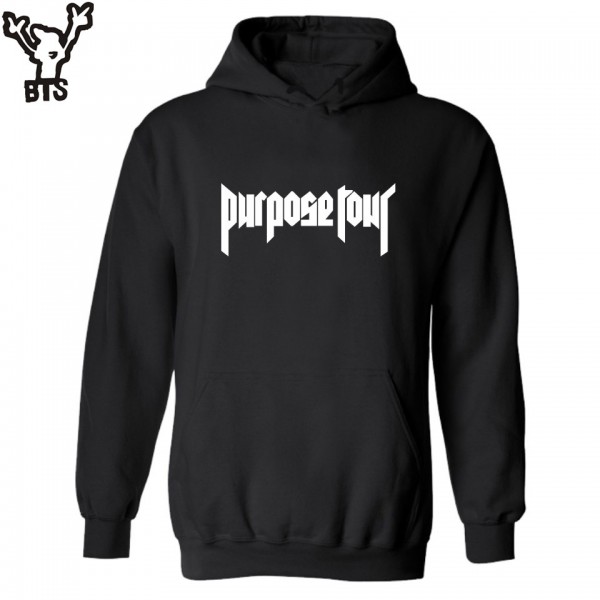 BTS 2017 Fashion PURPOSE TOUR Hooded Hoodies JUSTIN BIEBER Hoodies and Sweatshirts super star clothing Plus Size 4XL