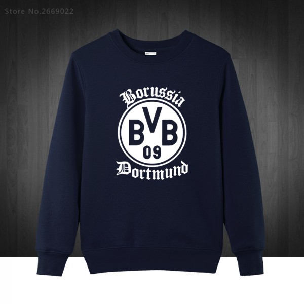 BVB Borussia Dortmund Foot ball Boy Mens Hoodies  2016 Autumn Winter Pullover Novelty Long Sleeve Cotton Sweatshirts For Man