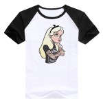 Bad girls Alice / Snow White / The Little Mermaid princess t shirt Cotton Casual Shirt Top Tee Big Size summer t-shirt women