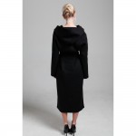 Basic Editions Spring Autumn Women Singel Button Long Wool Coat With Long Sleeves and Belt - CH045