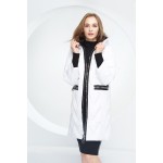 Basic Vogue Women Winter Quilted Long Parka Down Jacket with Hood - Y16028