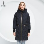 Basic Vogue Women Winter Quilted Long Parka Down Jacket with Hood - Y16028