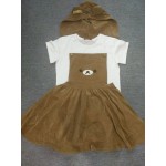 Bear Rilakkuma Straps Dress Lolita Japanese Braces Suspender Mori Girl Kawaii Dress School Clothes Vestido WXC