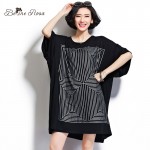 BelineRosa Plus Size Women Tops and Shirts Casual Geometric Maze Short Sleeve Loose Cotton Shirts for Women Fit 2XL~5XL DS0014