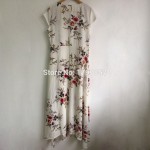 BellFlower Summer Dress Women Beach Dress Short Sleeve Irregular Dress Floral Printed V-Neck Sexy Dress Long Split Dress Vestido