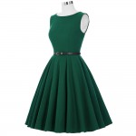 Belle Poque Summer Dress 2017 Female Women Black Red Green Casual Plus Size Tunic 50s 60s Retro Vintage Rockabilly Party Dresses