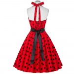 Belle Poque Summer Womens Dresses 2017 Casual Polka Dot Retro Vintage 50s robe Rockabilly Swing Pinup Party Dress Plus Size