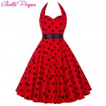 Belle Poque Summer Womens Dresses 2017 Casual Polka Dot Retro Vintage 50s robe Rockabilly Swing Pinup Party Dress Plus Size