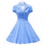 Belle Poque Women Summer Dress Polka Dot 2017 Casual Party Short Sleeve Retro robe Vintage 60s 50s Rockabilly Swing Dresses