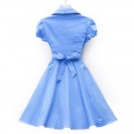 Belle Poque Women Summer Dress Polka Dot 2017 Casual Party Short Sleeve Retro robe Vintage 60s 50s Rockabilly Swing Dresses