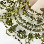 BerryGo Elegant sequin evening party dress Women sexy deep v neck bodycon dress short christmas dress mesh beach summer vestidos