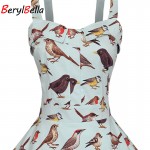 BerylBella Women Dresses 2018 Pluse Size Summer Slim Retro Hepburn Dresses Cotton Party Beach Vestidos For Women's Clothing 4xl