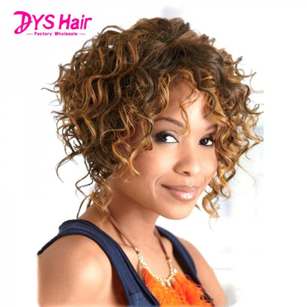 Best Kinky Curly Short Wigs For Black Women Synthetic Wigs Brown Wig Perruque Synthetic Women Pelucas Pelo Natural Pruiken Soft 