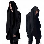 Best Quality Men's Hooded With Black Gown Mantle Men Hoodies and Sweatshirts long Sleeves Cloak Cardigans Outwear 