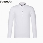 Beswlz Men Tops T-Shirt Spring Autumn Long Sleeve Business Casual Cotton Slim T Shirts Men Brand Clothing Plus Size Top Tees 