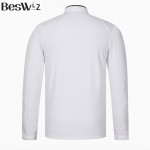 Beswlz Men Tops T-Shirt Spring Autumn Long Sleeve Business Casual Cotton Slim T Shirts Men Brand Clothing Plus Size Top Tees 