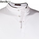 Beswlz Men Tops T-Shirt Spring Autumn Long Sleeve Business Casual Cotton Slim T Shirts Men Brand Clothing Plus Size Top Tees 