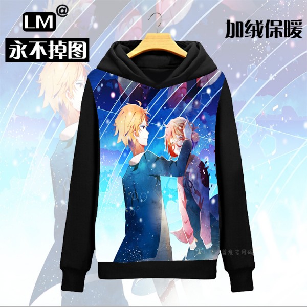 Beyond the boundary Hoodies animation around Kuriyama future Japanese men and women autumn and winter clothes plus velvet7