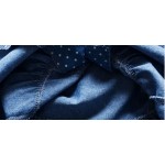 BibiCola fashion spring autumn childern leisure coat&outerwear baby girls dots denim jacket kids girls temperament jean outfits