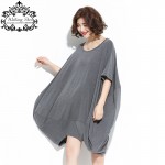 Big Size New Summer Women T-Shirt Solid Cotton Casual O-Neck Fashion Female Long Loose Tee Dresses Large Size 6XL Black Tshirt