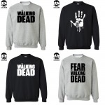 Big size Top Quality Cotton blend the walking dead print mens hooides and sweatshirts cool twd men crewneck sweatshirt 2017 C01