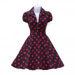 Big swing polka dot rockabilly dress summer style women 40s 50s 60s robe vintage short long midi audrey hepburn dress 2017