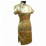 Black Traditional Chinese Classic Dress Mujere Vestido Women's Satin Cheongsam Mini Qipao Size M L XL XXL XXXL 4XL 5XL 6XL J4061