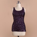 Blingstory New Fashion Summer Tank Top Bling Bling Sequined Female Vest  9 Colors Dropshipping KR1013-7