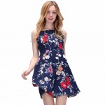 Bohemia Vintage Dresses Women Floral Short Dress Beach Ladies Boho Slim Elegant Vestidos Party Sexy Clothing Female Summer 2017