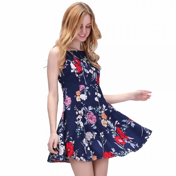 Bohemia Vintage Dresses Women Floral Short Dress Beach Ladies Boho Slim Elegant Vestidos Party Sexy Clothing Female Summer 2017