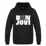 Bon Jovi Hoodie Cotton Winter Teenages Bon Jovi Logo Sweatershirt Pullover With Hood For Men Women