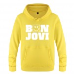 Bon Jovi Hoodie Cotton Winter Teenages Bon Jovi Logo Sweatershirt Pullover With Hood For Men Women