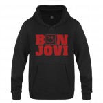 Bon Jovi Hoodie Cotton Winter Teenages Bon Jovi Logo Sweatershirt Pullover With Hood For Men Women