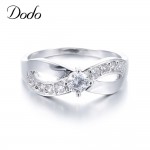 Bow-knot Rings White Gold Plated Jewelry For Women CZ Diamond Wedding Dress Engagement Bijoux Fashion Elegant Accessories R23