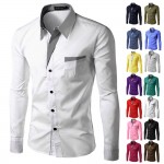 Brand 2017 Dress Shirts Mens Striped Shirt Slim Fit Chemise Homme Long sleeve Men Shirt Heren Hemden Slim Camisa Masculina 