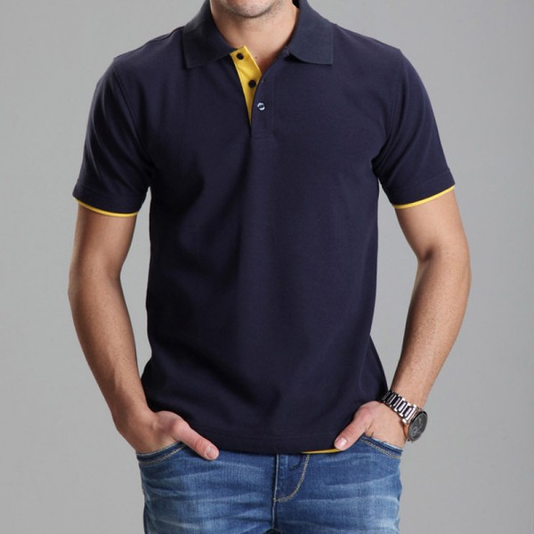 Brand Clothing Polo Homme Solid Wholesale Polo Shirt Casual Men Tee Shirt Tops Cotton Slim Fit 102TBG