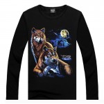 Brand New 2015 Autumn&Winter Pullovers Hiphop 3d Printed Hoodies Plus Velvet Long Sleeve Wolf Tracksuits Sportswear Men Hoodie