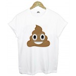 Brand New Women Tshirt Emoji Smile Print Cotton Casual Funny Shirt For Lady White Top Tee Hipster Big Size ZT203-14